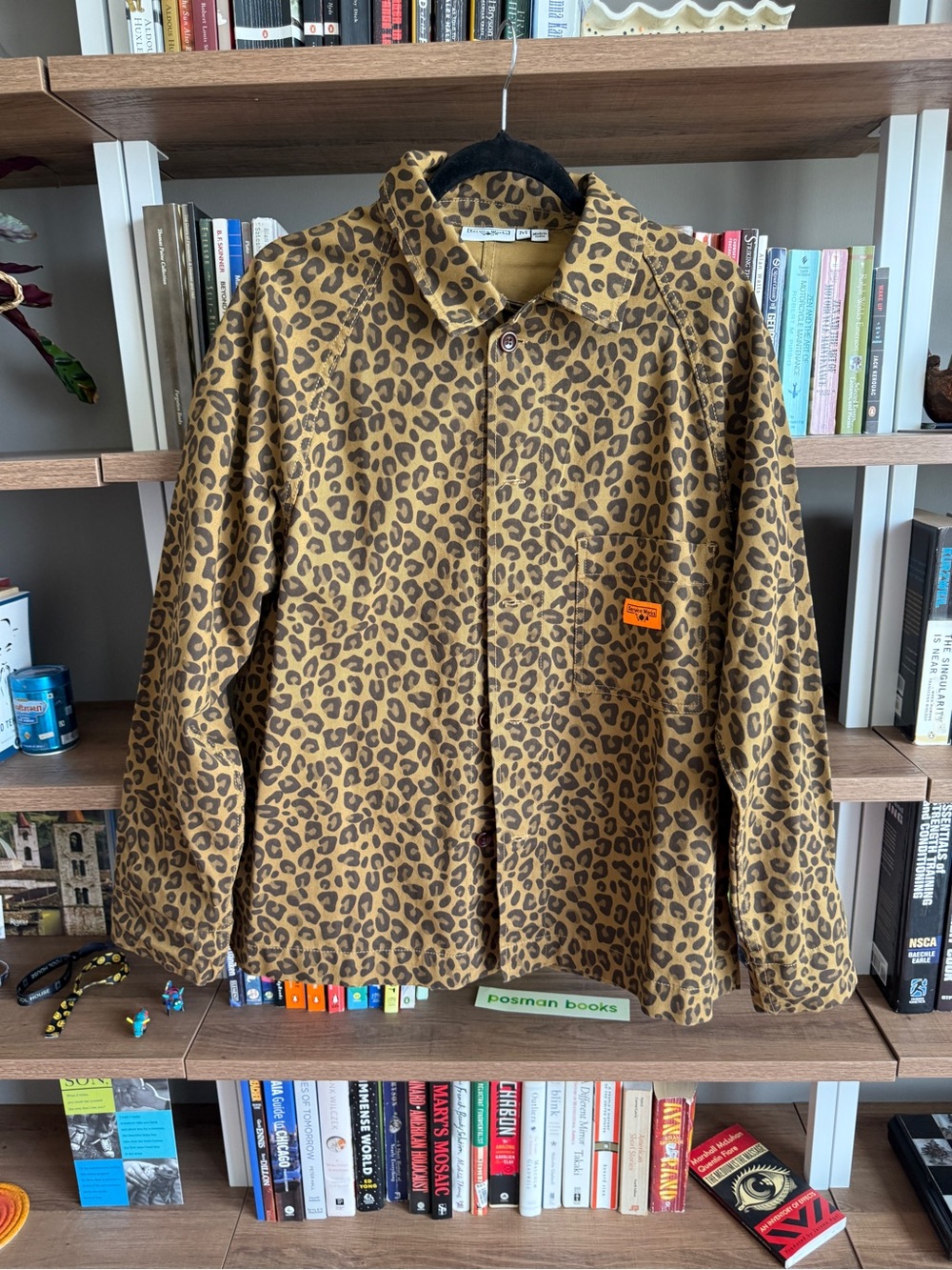 Men's Leopard Print Shirt Jacket in Brown - Picture 5 of 12